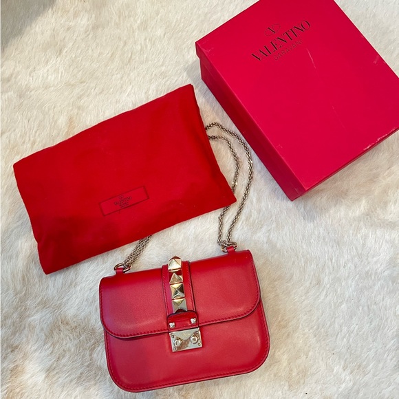 Valentino Small Glam Rock Red Bag - Picture 6 of 12